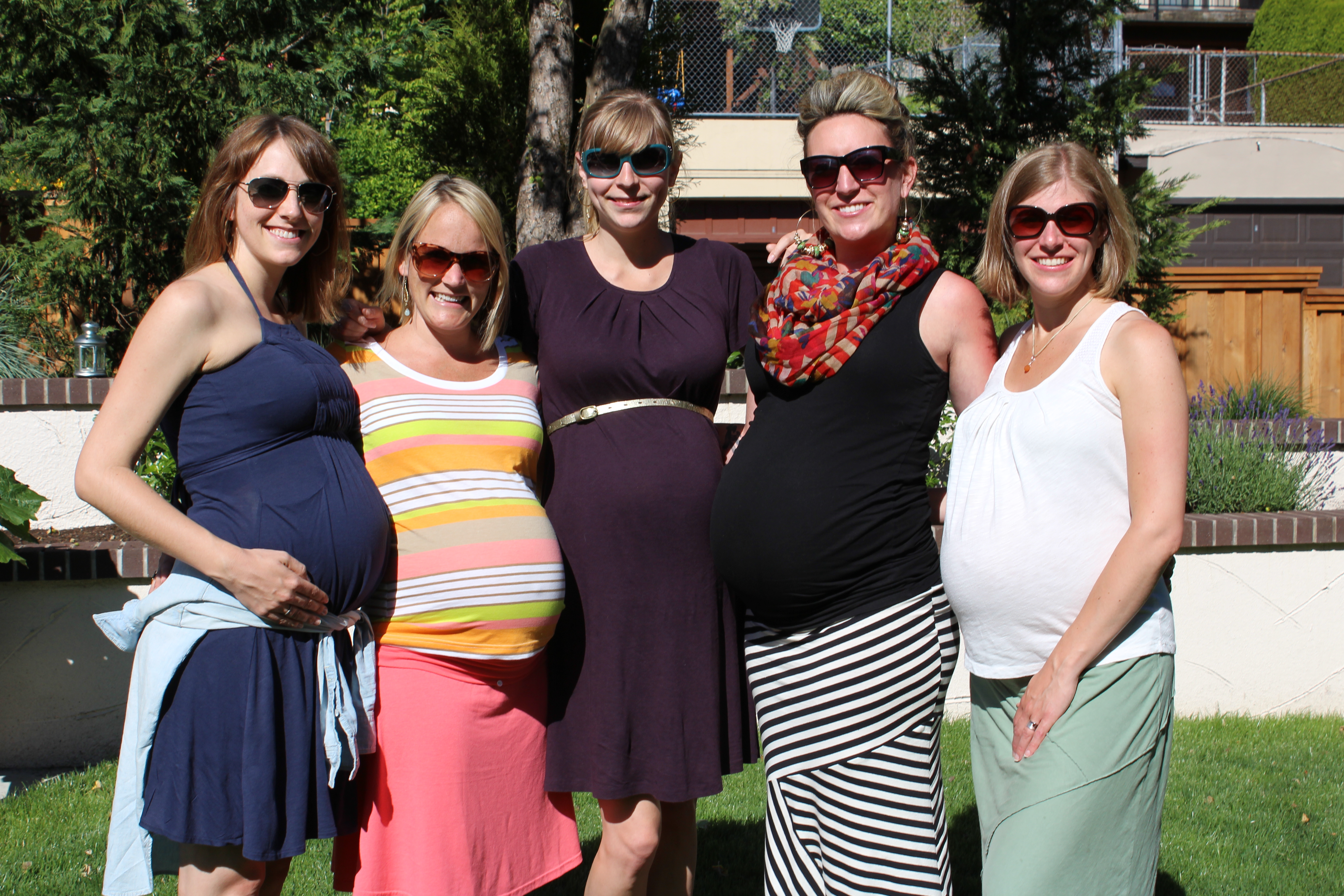 The five of us are due within 2 weeks of each other. There must've been something in the water!