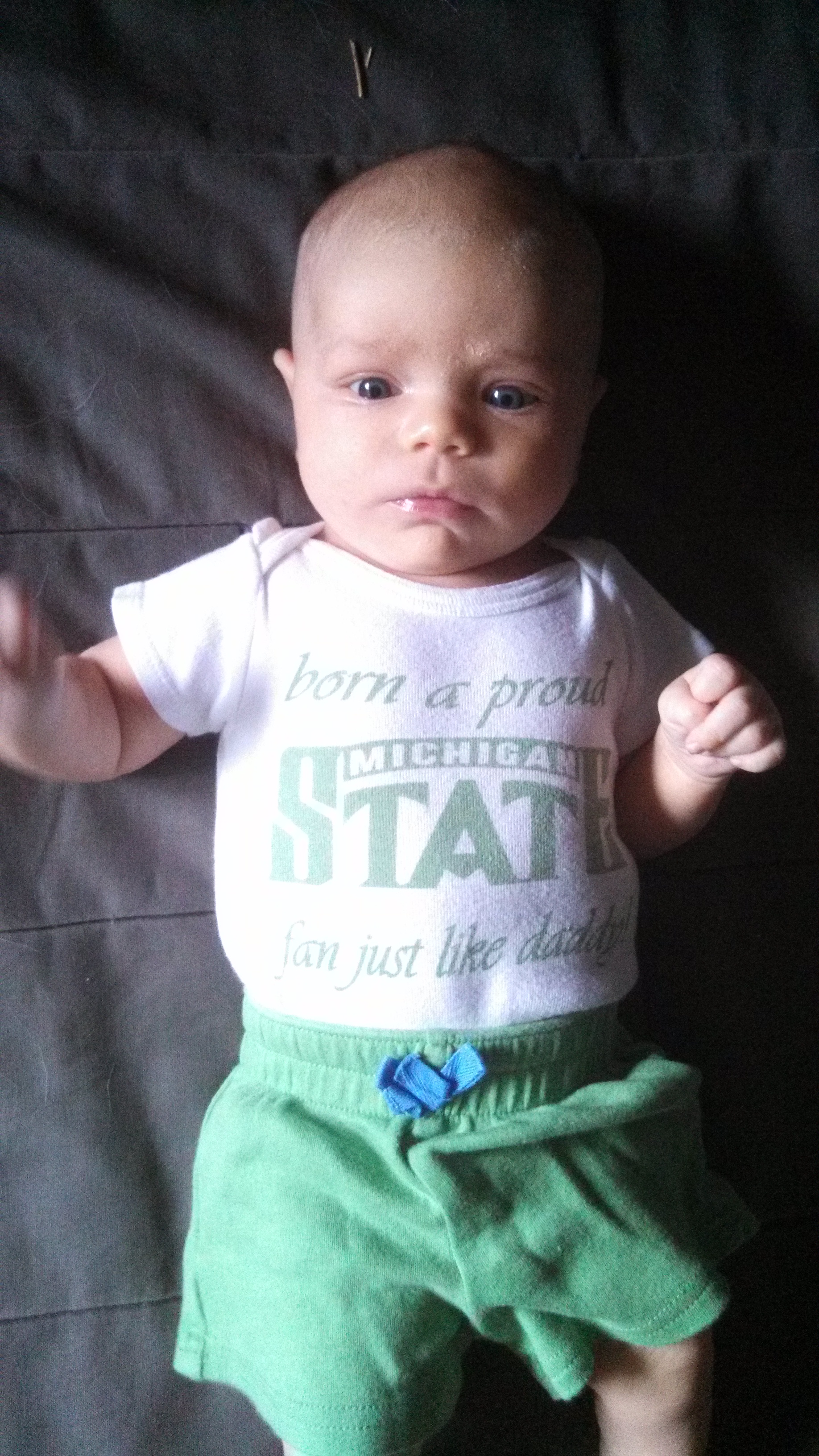 Don't worry, Duck fans: She has an Oregon onesie, too!