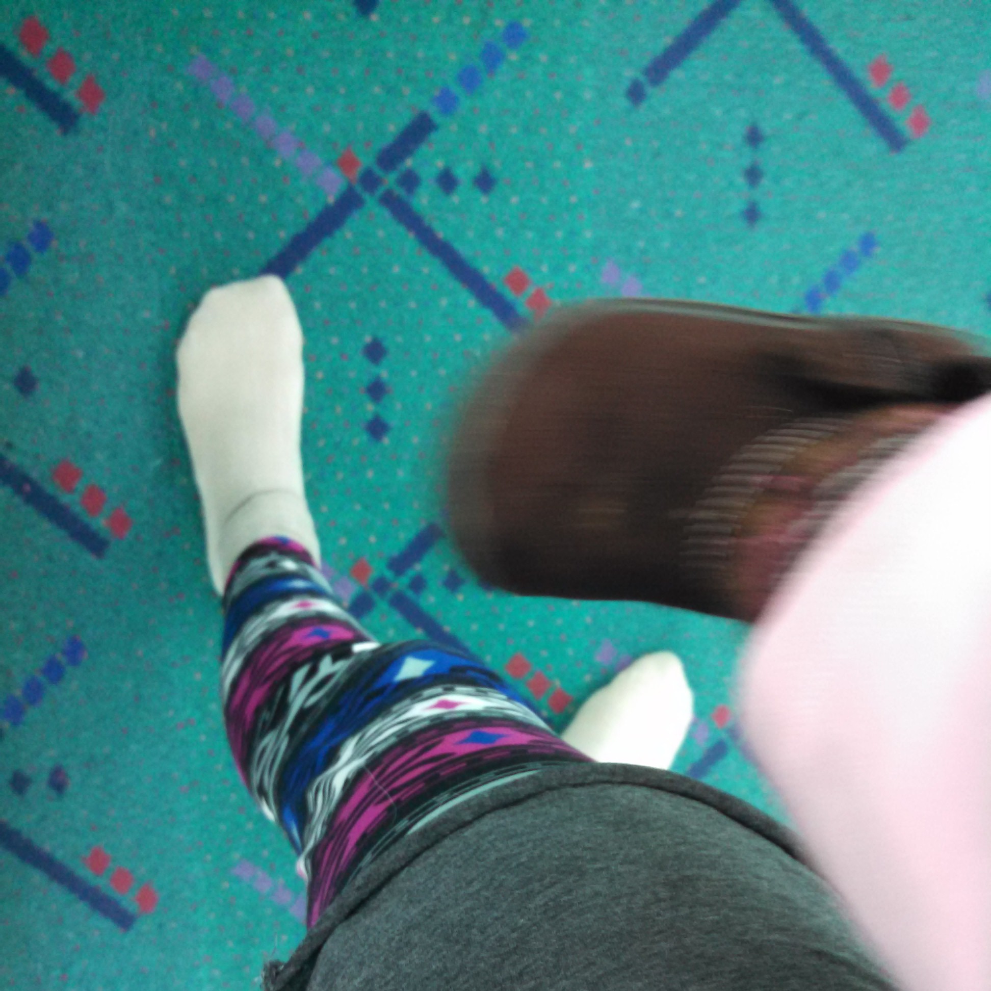 PDX Portland Airport carpet selfie - Ten Thousand Hour Mama