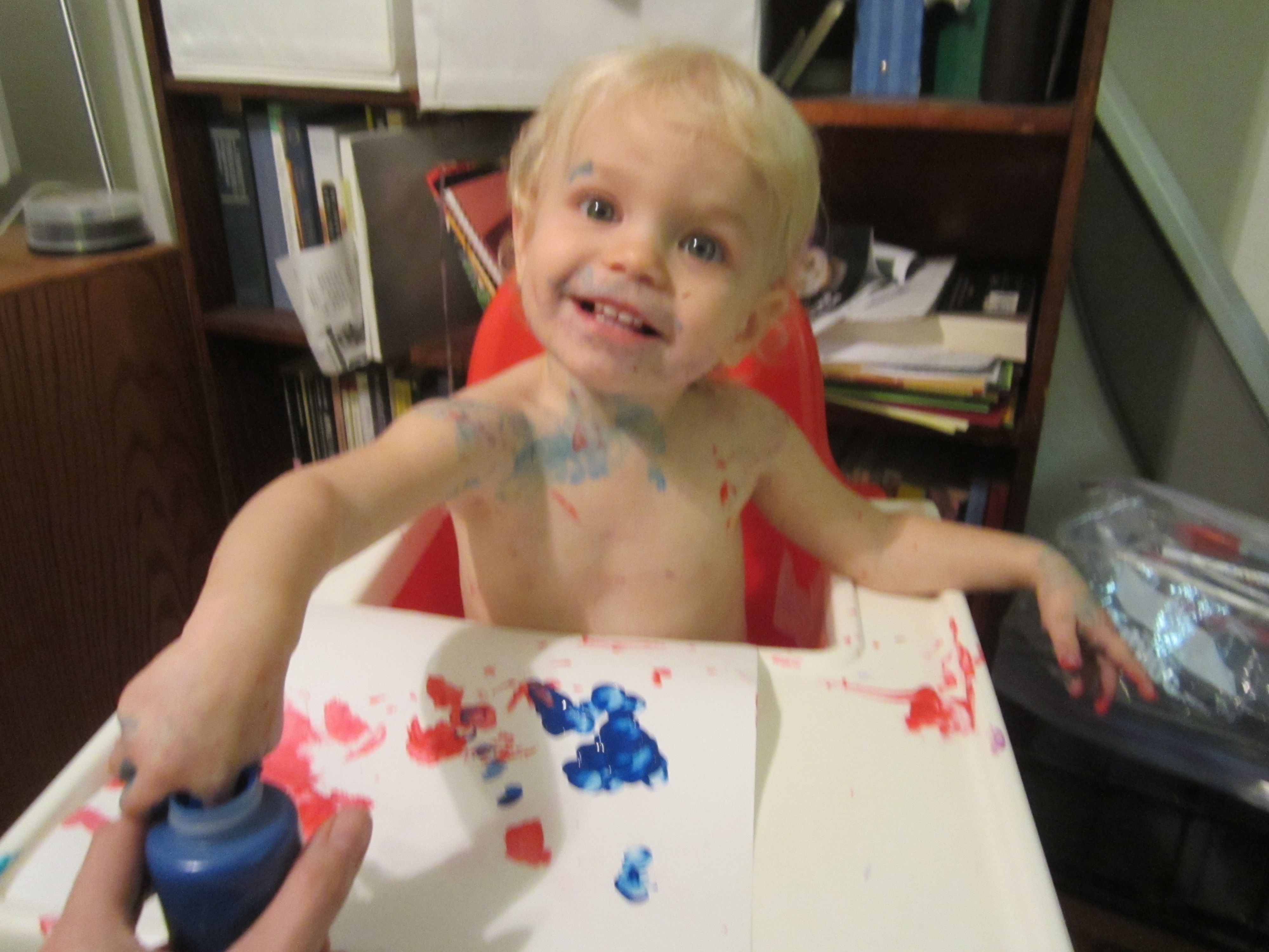 Toddler painting - Ten Thousand Hour Mama