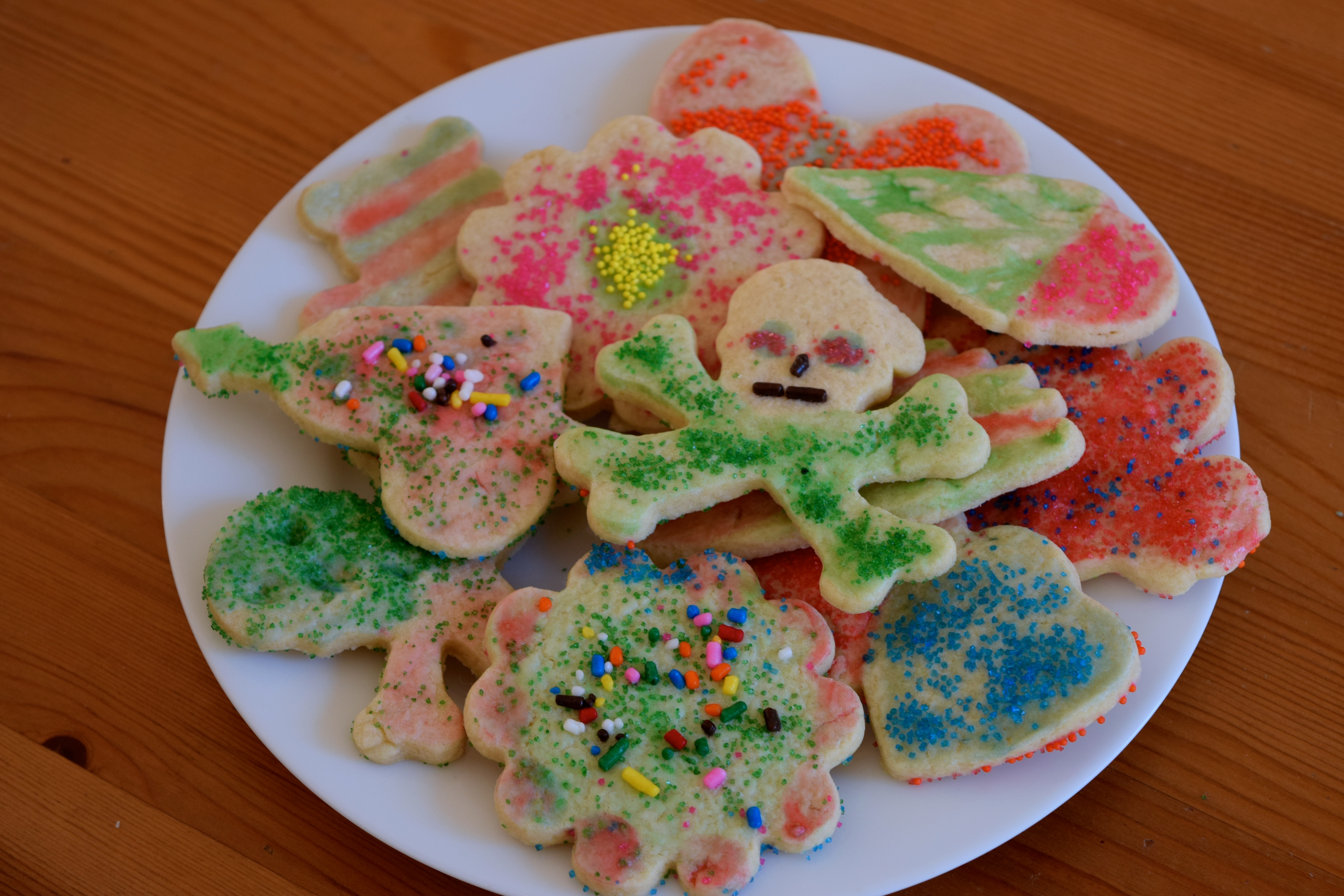 Sugar cookies no frosting decorations